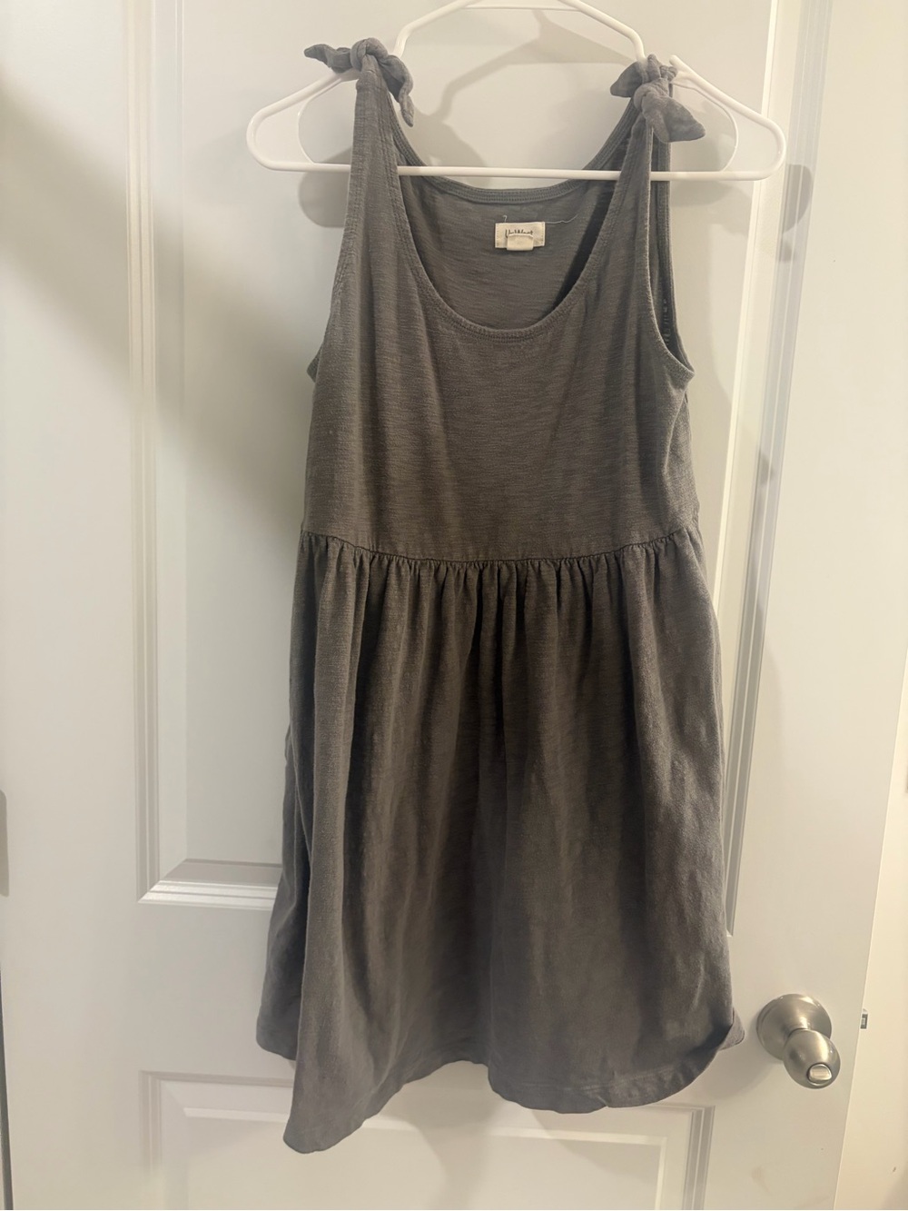 Tie-Shoulder Cotton Dress